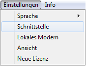 Screenshot BA-ModSet: Auswahl der neuen COM-Schnittstelle in der Parametriersoftware