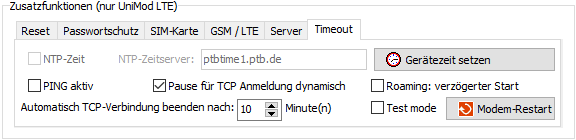Screenshot BA-ModSet: automatische Überwachung der TCP-Verbindung mit Timeout-Einstellung